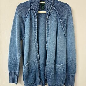 Gorgeous Ralph Lauren Two-Tone Blue Knit Cardigan